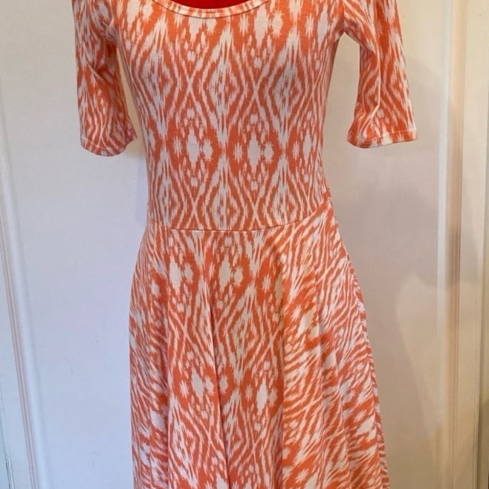 Orange Ikat Pattern Dress